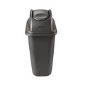 Trash & Waste Bins | Rubbermaid Commercial FG306700BLA Rectangular Free-Swinging Plastic Lids - Black image number 2