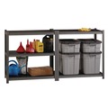 Office Filing Cabinets & Shelves | Alera 26113 36 in. x 18 in. x 72 in. 5-Shelf Steel Shelving Unit with Laminate Shelves - Black/Gun Metal Gray image number 9