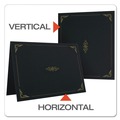 Office Jansan | Oxford 29900055BGD 11.25 in. x 8.75 in. Certificate Holder - Black (5/Pack) image number 3