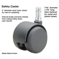 Office & Office Supplies | Master Caster 64234 2 in. Hard Nylon Wheel Safety Casters - Matte Black (5/Set) image number 0