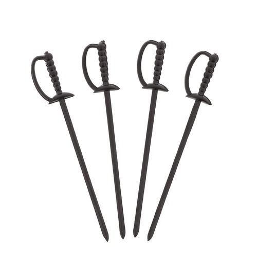 Office Jansan | AmerCareRoyal RP147BK 6 in. Plastic Sword Picks - Black (10000/Carton) image number 0