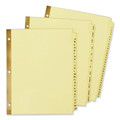Office Jansan | Avery 11308 11 x 8.5 Preprinted Laminated Tab Dividers with Gold Reinforced Binding Edge - Buff (31-Pieces/Set) image number 1