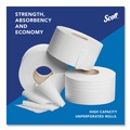 Cleaning & Janitorial Supplies | Scott 07805 Essential 3.55 in. x 1000 ft. 2-Ply Septic Safe JRT Jumbo Roll Bathroom Tissue - White (12 Rolls/Carton) image number 6