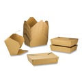 Food Trays, Containers, and Lids | GEN KS10121 Reclosable 54 oz. Paper Take-Out Box - Kraft (200/Carton) image number 2