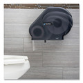 Toilet Paper Dispensers | San Jamar R3090TBK 16-3/4 in. x 5-1/2 in. x 12-1/4 in. Oceans Reserva Jumbo Tissue Dispenser with Stub - Black Pearl image number 4