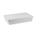 Food Service | Pactiv Corp. NOB02W EarthChoice OneBox 9 in. x 4.85 in. x 2 in. 55 oz. Paper Box - White (100/Carton) image number 0