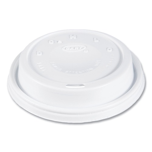 Food Trays, Containers, and Lids | Dart 16EL Cappuccino Sip Hole Lids for Foam Cups and Containers - White (1000/Carton) image number 0