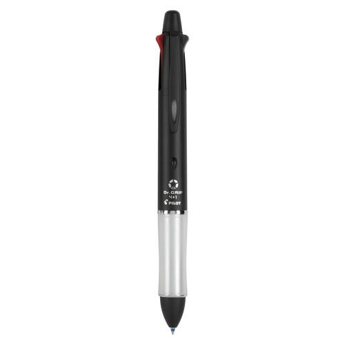  | Pilot 36220 Dr. Grip 4 Plus 1 Multi-Color 0.7mm/0.5mm Ballpoint Pen/Pencil - Black/Blue/Green/Red Ink/Black Barrel image number 0
