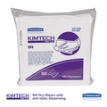 Cleaning & Janitorial Supplies | Kimtech 33330 W4 12 in. x 12 in. Flat Double Bag Critical Task Wipers - Unscented, White (100/Bag, 5 Bags/Carton) image number 2