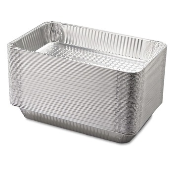 Handi-Foil 201970 12.19 in. x 20.75 in. Full-Size Deep Aluminum Steam Table Pans (50/Carton)