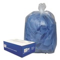 Office Jansan | Classic Clear 1507143 60 Gallon 0.9 mil 38 in. x 58 in. Linear Low-Density Can Liners - Clear (10 Bags/Roll, 10 Rolls/Carton) image number 0