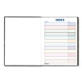 Office Jansan | Blueline A9 9.25 x 7.25 Sheets 1-Subject Medium/College Rule Business Notebook with Self-Adhesive Labels - Black image number 3