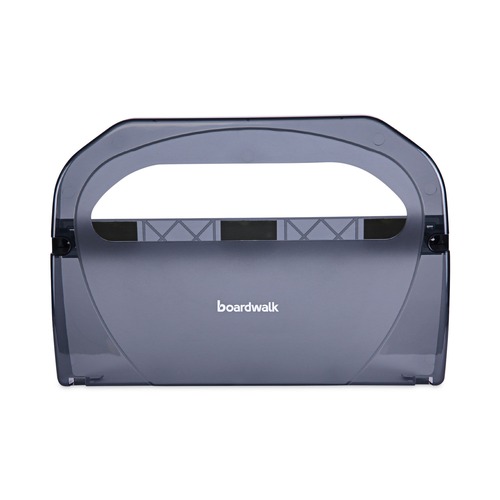 Paper & Dispensers | Boardwalk TS510SBBW 17.25 in. x 3.13 in. x 11.75 in. Toilet Seat Cover Dispenser - Smoke Black image number 0