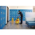 Floor Signs | Rubbermaid Commercial FG611277YEL 11 in. x 12 in. x 25 in. Caution Wet Floor Sign - Bright Yellow (6/Carton) image number 2