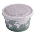 Food Trays, Containers, and Lids | Eco-Products EP-BSC12-WA 4.05 in. x 2.5 in. 12 oz. World Art Renewable and Compostable Paper Food Container - Green (500/Carton) image number 3