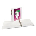 Office Jansan | Avery 17576 11 in. x 8.5 in. 1.5 in. Capacity 3-Rings Durable View Binder with DuraHinge and Slant Rings - White (4/Pack) image number 2