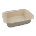 Food Service | World Centric TR-SC-60-LFP 60 oz 7.5 in. x 9.8 in. x 2.7 in. Paper Fiber Containers - Natural (400/Carton) image number 0