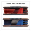 Office Jansan | Great Neck 74205 2-Piece Metric/SAE Hex Key Fold-Up Tool Set - SAE Black-Oxide/Blue, Metric Black-Oxide/Red image number 4
