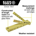 Measuring Accessories | Klein Tools 911-6 6 ft. Outside Reading Fiberglass Folding Ruler image number 1