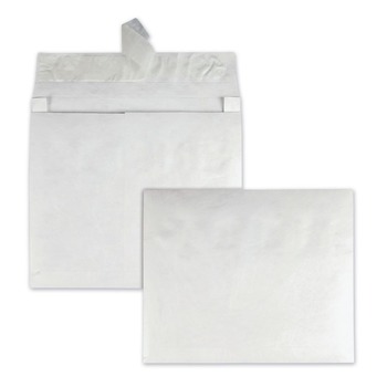 Survivor Tyvek 10 x 13 18 lb. Heavyweight Square Flap Open End Expansion Mailers - White (100/Carton)