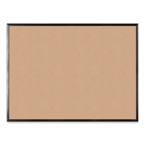 Office & Office Supplies | U Brands 050U00-01 47 x 35 Cork Bulletin Board - Tan Surface/Black Aluminum Frame image number 0