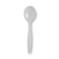  | Dixie SH207 Plastic Heavyweight Soup Spoons - White (100/Box) image number 1