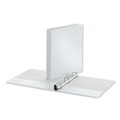 Office Jansan | Universal UNV30712 1 in. Capacity 11 in. x 8.5 in. 3 Rings Deluxe Easy-to-Open D-Ring View Binder - White image number 2