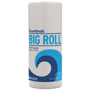Boardwalk BWK6273 11 in. x 8.5 in. 2-Ply Kitchen Roll Towels - White (250/Roll 12 Rolls/Carton)