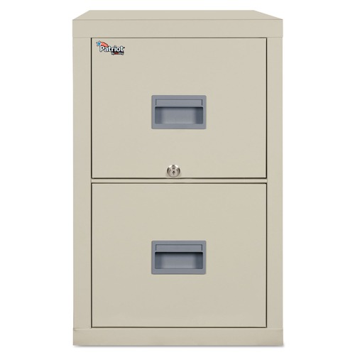  | FireKing 2P1825-CPA Patriot 17.75 in. x 25 in. x 27.75 in. 1-Hour Fire Protection 2 Legal/Letter File Drawers Insulated Fire File - Parchment image number 0