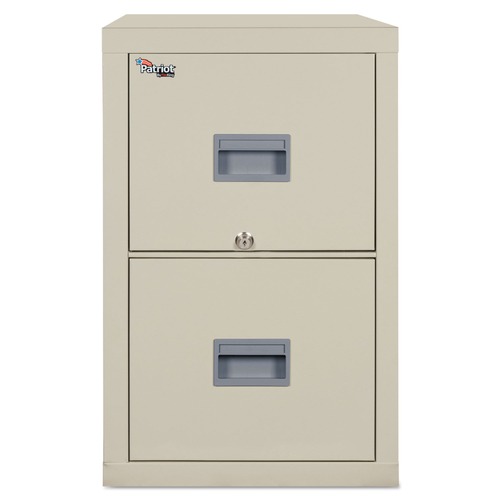 Office & Office Supplies | FireKing 2P1825-CPA Patriot 17.75 in. x 25 in. x 27.75 in. 1-Hour Fire Protection 2 Legal/Letter File Drawers Insulated Fire File - Parchment image number 0