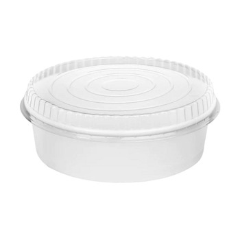 Karat Plastic Lid for 48 oz. Food Bucket - Clear (270/Carton)
