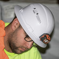 Hard Hats | Klein Tools 60407 Vented Full Brim Hard Hat with Light - White image number 9