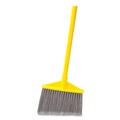 Brooms | Rubbermaid Commercial FG637500GRAY 7920014588208 46.78-in Handle Angled Large Broom - Gray/Yellow image number 3