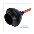 Office Jansan | Boardwalk 528188 18 in. Plastic Handle 5.63 in. dia. Toilet Plunger - Red/Black (6/Carton) image number 5