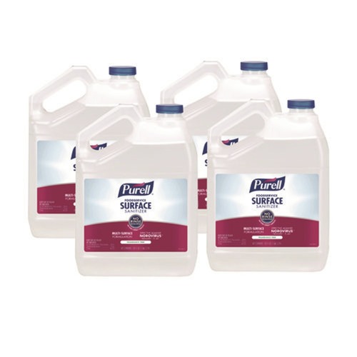 Office Jansan | PURELL 4341-04 1 Gallon Bottle Fragrance-Free Foodservice Surface Sanitizer (4/Carton) image number 0