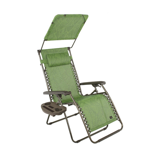 Friends & Family Event | Bliss Hammock GFC-467XWGB 360 Lbs. Capacity 30 in. Wide XL Zero Gravity Chair with Adjustable Canopy Sun-Shade, Drink Tray, and Adjustable Pillow image number 0