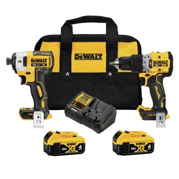 Dewalt DCK249M2 20V MAX XR Brushless Lithium-Ion Cordless Hammer Driver Drill and Impact Driver Combo Kit with (2) Batteries