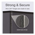 Office Jansan | Cardinal 10311 Premier Easy Open 1-1/2 in. Capacity 11 in. x 8-1/2 in. 3 Ring ClearVue Locking Slant-D Ring Binder - Black image number 3