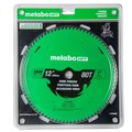 Circular Saw Blades | Metabo HPT 115765M 12 in. 80-Tooth Industrial PTFE Miter Saw Fine Finish Blade image number 1