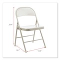 Office Chairs | Alera ALECA944 Armless Steel Folding Chair Supports Up to 275 lbs. - Taupe (4/Carton) image number 3