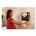 Paper Towel Holders | San Jamar T1470BKSS 16.5 in. x 9.75 in. x 12 in. Smart System with iQ Sensor Towel Dispenser - Black/Silver image number 4