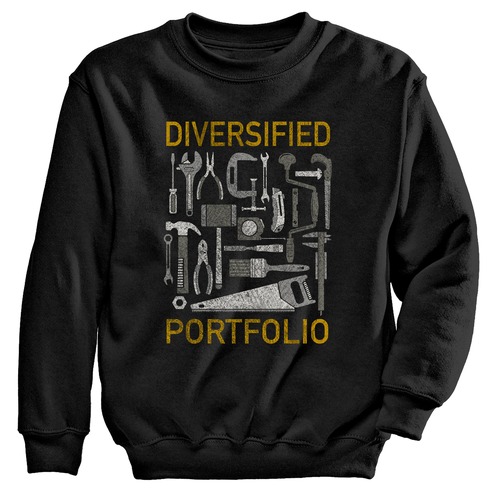 Hoodies and Sweatshirts | Buzz Saw PR104044S "Diversified Portfolio" Crewneck Sweatshirt - Small, Black image number 0