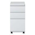  | Alera ALEPBBBFLG 14.96 in. x 19.29 in. x 27.75 in. 3-Drawers: Box/Box/File Legal/Letter Left/Right File Pedestal with Full-Length Pull - Light Gray image number 1
