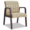  | Alera ALERL4351M 24.21 in. x 24.8 in. x 32.67 in. Reception Lounge WL Series Guest Chair - Tan/Mahogany image number 0