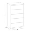 Office Filing Cabinets & Shelves | Alera 26145 30 in. x 18.62 in. x 67.62 in. Five Legal/Letter/A4-Size File Drawers Lateral File Cabinet - Light Gray image number 6