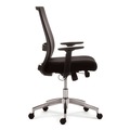 Office Chairs | Alera ALEAD41BME17 18.15 in. to 21.89 in. Seat Height Supports 275 lbs. Ashdale Ergonomic Fabric Swivel Task Chair - Black Seat/Back, Silver Base image number 1