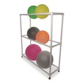 Utility Carts | Champion Sports FPR1 19 in. x 62 in. x 67 in. 132 lbs. Capacity 9 Ball Plastic ABS Storage Cart - White image number 2