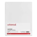 Office Jansan | Universal UNV56417 2-Pocket 11 in. x 8-1/2 in. Laminated Cardboard Paper Portfolios - White (25/Pack) image number 0