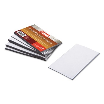 ZEUS 2 in. x 3.5 in. Adhesive Coated Business Card Magnets - White (25/Pack)