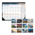 Calendars & Planners | House of Doolittle 1386 18.5 in. x 13 in. 12-Month (Jan to Dec): 2026 Recycled Earthscapes Desk Pad Calendar - Seascapes Photography, Black Binding/Corners image number 0